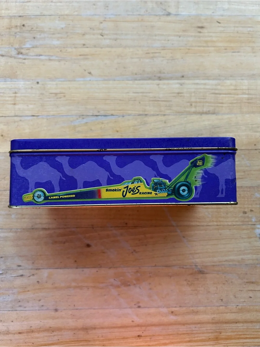 Vintage Tin‎ Smokin’ Joes Camel Cigarettes metal box 1994 racing race car